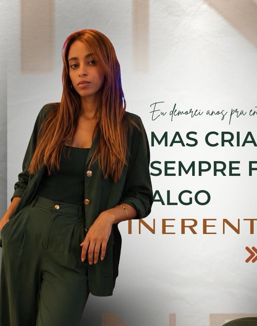 A fundadora da Inerente no estúdio